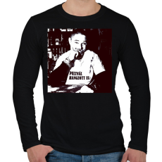 PRINTFASHION Jafi - Férfi hosszú ujjú póló - Fekete