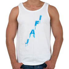 PRINTFASHION jafi jeges embléma - Férfi atléta - Fehér atléta, trikó