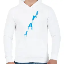 PRINTFASHION jafi jeges embléma  - Férfi kapucnis pulóver - Fehér férfi pulóver, kardigán