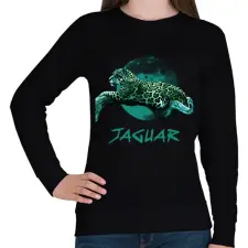 PRINTFASHION JAGUAR BLUE - Női pulóver - Fekete női pulóver, kardigán