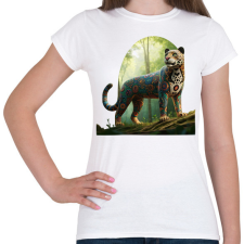 PRINTFASHION Jaguár - Női póló - Fehér női póló