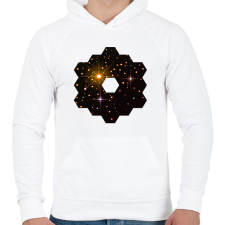 PRINTFASHION James Webb űrteleszkóp - Férfi kapucnis pulóver - Fehér férfi pulóver, kardigán