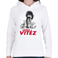 PRINTFASHION János Vitéz - Női kapucnis pulóver - Fehér női pulóver, kardigán