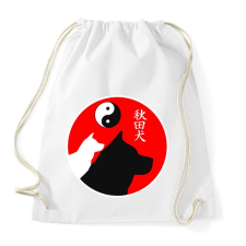 PRINTFASHION Japán Akita - Sportzsák, Tornazsák - Fehér tornazsák