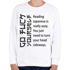 PRINTFASHION Japán - Gyerek pulóver - Fehér gyerek pulóver, kardigán