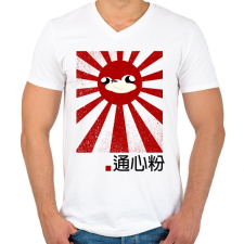 PRINTFASHION Japan is the Wae - Férfi V-nyakú póló - Fehér férfi póló