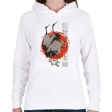 PRINTFASHION Japán kultúra - Női kapucnis pulóver - Fehér