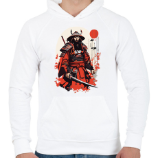 PRINTFASHION Japán ronin - Férfi kapucnis pulóver - Fehér