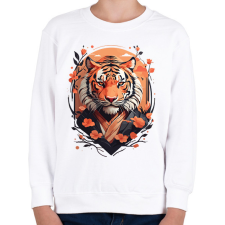 PRINTFASHION Japán tigris - Gyerek pulóver - Fehér gyerek pulóver, kardigán
