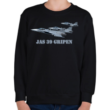 PRINTFASHION Jas-39 gripen - Gyerek pulóver - Fekete gyerek pulóver, kardigán