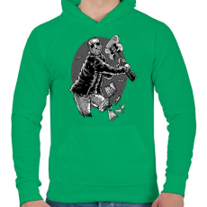 PRINTFASHION Jason gitárral - Férfi kapucnis pulóver - Zöld