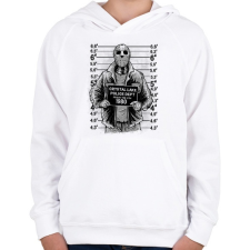 PRINTFASHION Jason - Gyerek kapucnis pulóver - Fehér gyerek pulóver, kardigán