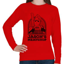 PRINTFASHION Jason húsboltja - Női pulóver - Piros női pulóver, kardigán