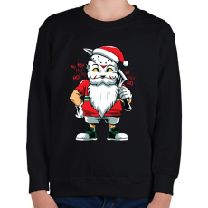 PRINTFASHION Jason mikulás - Gyerek pulóver - Fekete