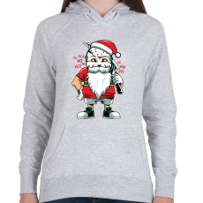 PRINTFASHION Jason mikulás - Női kapucnis pulóver - Sport szürke