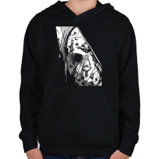 PRINTFASHION Jason Voorhees 3 - Gyerek kapucnis pulóver - Fekete gyerek pulóver, kardigán