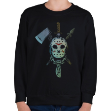 PRINTFASHION Jason Voorhees 5 - Gyerek pulóver - Fekete gyerek pulóver, kardigán