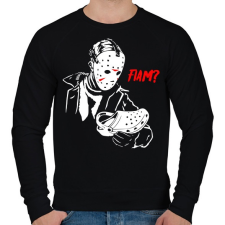 PRINTFASHION Jason Voorhees - Férfi pulóver - Fekete férfi pulóver, kardigán