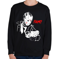 PRINTFASHION Jason Voorhees - Gyerek pulóver - Fekete gyerek pulóver, kardigán