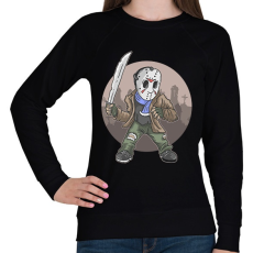 PRINTFASHION Jason Voorhees - Női pulóver - Fekete