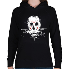 PRINTFASHION Jason Voorhes 3 - Női kapucnis pulóver - Fekete