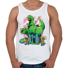 PRINTFASHION Játék dínó - Férfi atléta - Fehér atléta, trikó