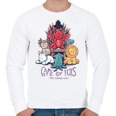 PRINTFASHION Játékok harca - Férfi pulóver - Fehér