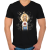 PRINTFASHION játékos - Férfi V-nyakú póló - Fekete