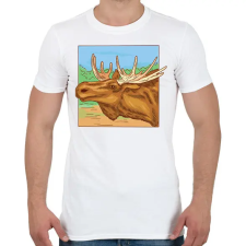 PRINTFASHION Jávorszarvas - Férfi póló - Fehér férfi póló