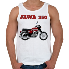 PRINTFASHION Jawa 350 - Férfi atléta - Fehér atléta, trikó