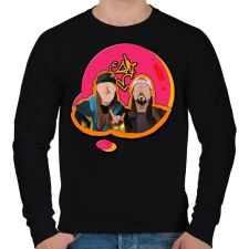 PRINTFASHION Jay és Néma Bob  - Férfi pulóver - Fekete férfi pulóver, kardigán