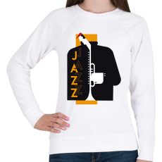 PRINTFASHION Jazz-Jazz - Női pulóver - Fehér