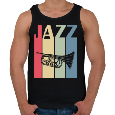 PRINTFASHION Jazz music - Férfi atléta - Fekete atléta, trikó