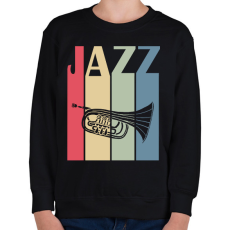 PRINTFASHION Jazz music - Gyerek pulóver - Fekete