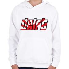 PRINTFASHION JDM Drift - Gyerek kapucnis pulóver - Fehér gyerek pulóver, kardigán