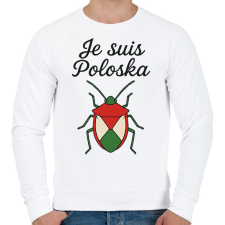 PRINTFASHION Je suis poloska - Férfi pulóver - Fehér férfi pulóver, kardigán