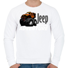 PRINTFASHION jeep extreme - Férfi pulóver - Fehér