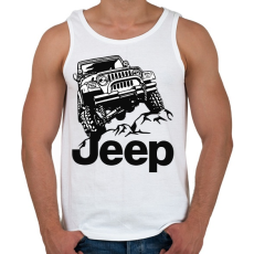 PRINTFASHION Jeep - Férfi atléta - Fehér