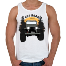 PRINTFASHION Jeep - Férfi atléta - Fehér atléta, trikó