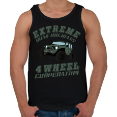 PRINTFASHION jeep - Férfi atléta - Fekete