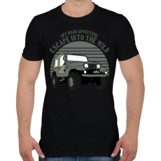 PRINTFASHION Jeep - Férfi póló - Fekete