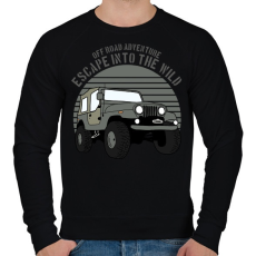 PRINTFASHION Jeep - Férfi pulóver - Fekete