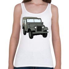 PRINTFASHION Jeep - Női atléta - Fehér női trikó