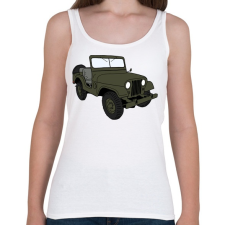 PRINTFASHION Jeep - Női atléta - Fehér női trikó