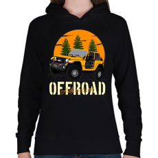 PRINTFASHION jeep - Női kapucnis pulóver - Fekete