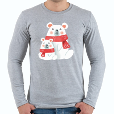 PRINTFASHION Jegesmacik - Férfi hosszú ujjú póló - Sport szürke