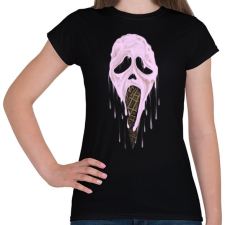 PRINTFASHION Jégsikoly - Női póló - Fekete női póló