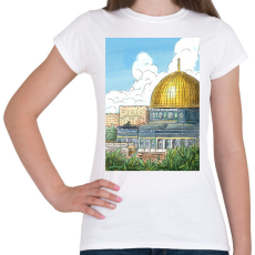 PRINTFASHION Jeruzsálem - Női póló - Fehér