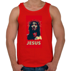 PRINTFASHION JESUS - Férfi atléta - Piros