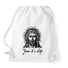 PRINTFASHION jesus its life - Sportzsák, Tornazsák - Fehér tornazsák